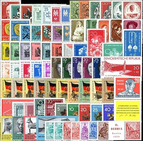 philaseum Briefmarken: DDR Jahrgang 1959 komplett, Mi.Nr. 673-745 - Postfrisch philaseum Briefmarken: DDR Jahrgang 1959 komplett, Mi.Nr. 673-745 - Postfrisch von philaseum