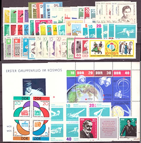 philaseum Briefmarken: DDR Jahrgang 1962, Mi. Nr. 869-933 + Block 17, Postfrisch - komplett philaseum Briefmarken: DDR Jahrgang 1962, Mi. Nr. 869-933 + Block 17, Postfrisch - komplett von philaseum