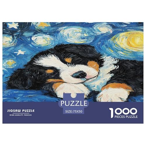 BAdlerhunde Puzzle 1000 Teile,für Erwachsene, Impossible Puzzle,farbenfrohes Legespiel,Geschicklichkeitsspiel Für Die Ganze Familie,Erwachsenenpuzzle Puzzel 1000pcs (75x50cm) von phszbzs