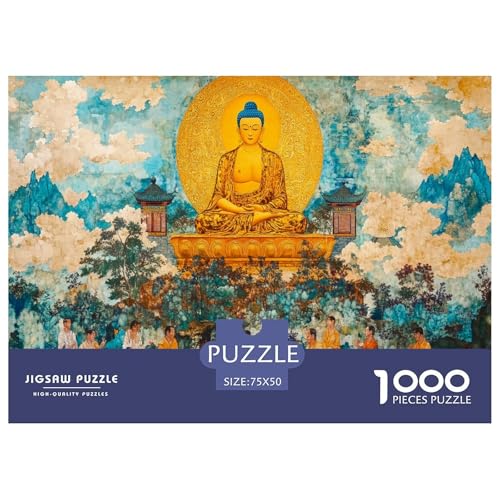 Buddha Puzzlespiel 1000 Teile Puzzle Für Erwachsene Und Kinder Ab 14 Jahren, Erwachsenen Puzzlespiel Puzzel 1000pcs (75x50cm) von phszbzs