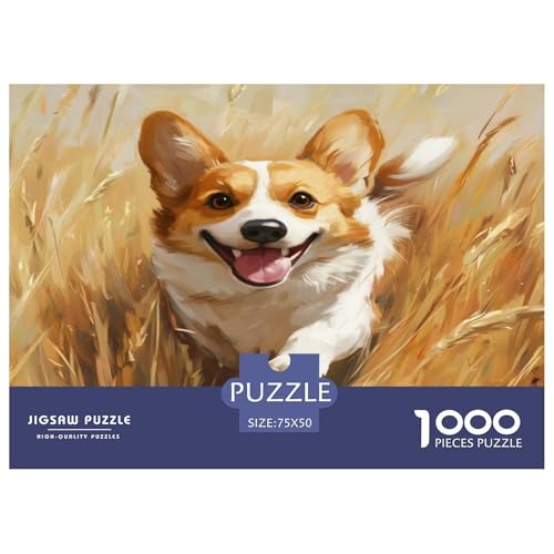 Corgi Puzzle 1000 Teile Erwachsener Kniffel Spaß Für Die Ganze Familie - Abwechslungsreiche 1000 Puzzleteilige Motive Puzzle Erwachsene, Puzzel 1000pcs (75x50cm) von phszbzs