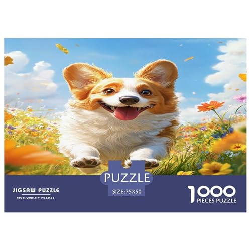 Corgi Puzzles1000 Teile, Puzzle Für Erwachsene, Geschicklichkeitsspiel Für Die Ganze Familie, Klassische Puzzle,Geburtstagsgeschenk Erwachsenen Puzzlespiel Puzzel 1000pcs (75x50cm) von phszbzs