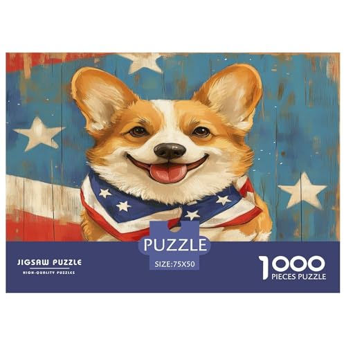 Corgi Puzzles1000 Teile, Puzzle Für Erwachsene, Geschicklichkeitsspiel Für Die Ganze Familie, Klassische Puzzle,Geburtstagsgeschenk Erwachsenen Puzzlespiel Puzzel 1000pcs (75x50cm) von phszbzs