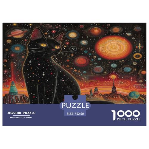 Cute Kat Puzzle 1000 Teile Erwachsener Kniffel Spaß Für Die Ganze Familie - Abwechslungsreiche 1000 Puzzleteilige Motive Puzzle Erwachsene, Puzzel 1000pcs (75x50cm) von phszbzs
