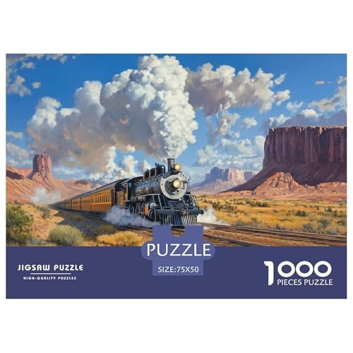 Dampfzug Puzzle 1000 Teile Puzzle Für Erwachsene Und Kinder Ab 14 Jahren Puzzel 1000pcs (75x50cm) von phszbzs