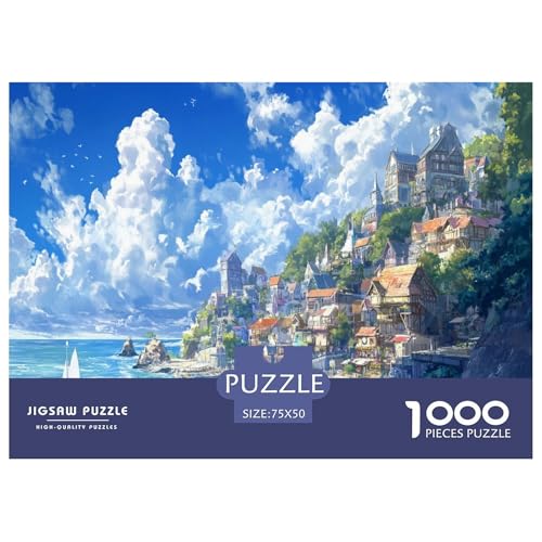 Dampfzug Puzzle 1000 Teile Puzzles Für Erwachsene Lernspiel Herausforderungsspielzeug 1000-teilige Puzzlespiel Für Erwachsene Kinder Puzzel 1000pcs (75x50cm) von phszbzs