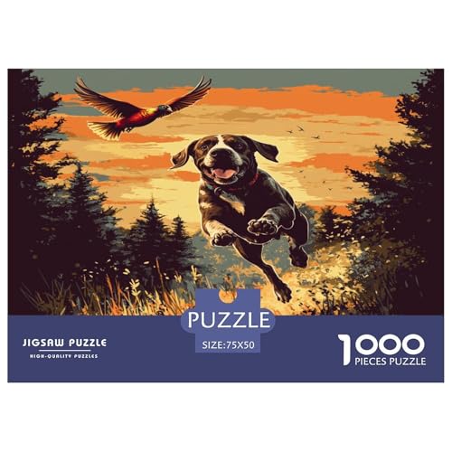 Der Labrador Retriever 1000 Teile,Impossible Puzzle,Geschicklichkeitsspiel Für Die Ganze Familie, Erwachsenen Puzzlespiel Puzzel 1000pcs (75x50cm) von phszbzs