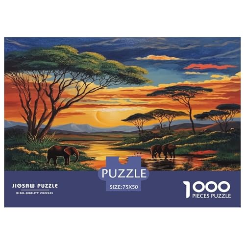 Elefant Puzzle 1000 Teile Erwachsener Kniffel Spaß Für Die Ganze Familie - Abwechslungsreiche 1000 Puzzleteilige Motive Puzzlespiel Erwachsene, Puzzel 1000pcs (75x50cm) von phszbzs