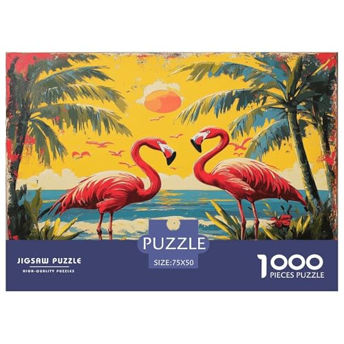 Flamingo Puzzle 1000 Teile Erwachsene Puzzles Für Erwachsene Klassische Puzzles 1000 Teile Erwachsene Puzzlespiel Schwer Pädagogisches Spielzeug Erwachsene Kinder Puzzel 1000pcs (75x50cm) von phszbzs