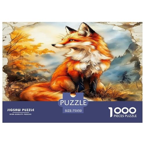 Fuchs Puzzlespiel 1000 Teile Puzzles Für Erwachsene Lernspiel Herausforderung Spielzeug 1000 Teile Puzzles Für Erwachsene Kinder Erwachsenen Puzzlespiel Puzzel 1000pcs (75x50cm) von phszbzs