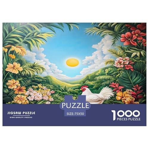 Hahn Puzzle 1000 Teile Puzzle Für Erwachsene Und Kinder Ab 14 Jahren Puzzel 1000pcs (75x50cm) von phszbzs