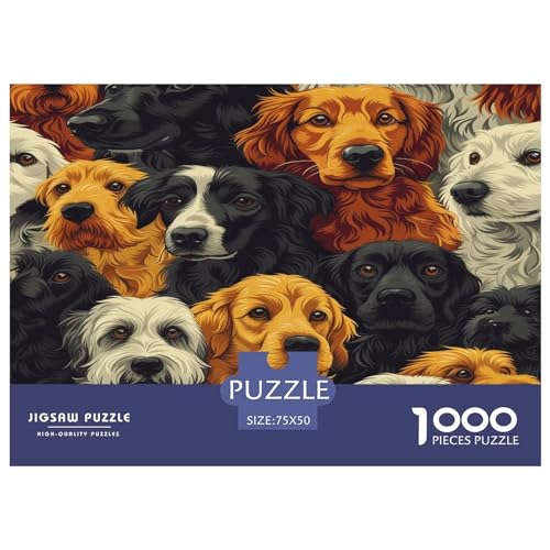 Hund Puzzle 1000 Teile Erwachsene Puzzles Für Erwachsene Klassische Puzzles 1000 Teile Erwachsene Puzzlespiel Schwer Pädagogisches Spielzeug Erwachsene Kinder Puzzel 1000pcs (75x50cm) von phszbzs