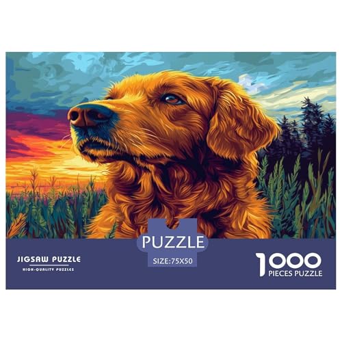 Irischer Setter Puzzlespiel 1000 Teile Puzzle Für Erwachsene Und Kinder Ab 14 Jahren, Puzzle-Motiv Erwachsenen Puzzlespiel Puzzel 1000pcs (75x50cm) von phszbzs