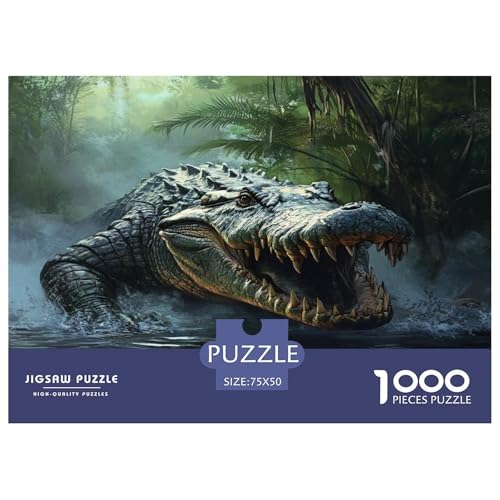 Krokodil Puzzlespiel 1000 Teile Puzzle Für Erwachsene Und Kinder Ab 14 Jahren, Erwachsenen Puzzlespiel Puzzel 1000pcs (75x50cm) von phszbzs