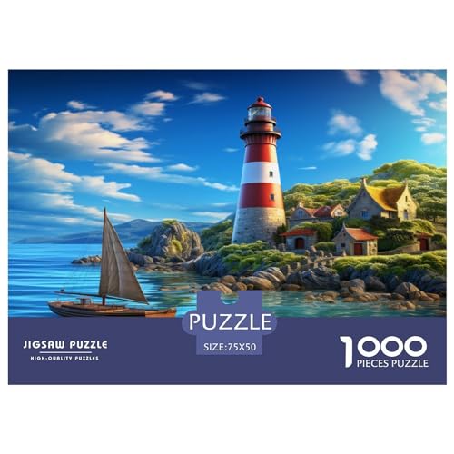 Landschaftsmalerei Puzzle 1000 Teile Puzzles Für Erwachsene Lernspiel Herausforderungsspielzeug 1000-teilige Puzzlespiel Für Erwachsene Kinder Puzzel 1000pcs (75x50cm) von phszbzs