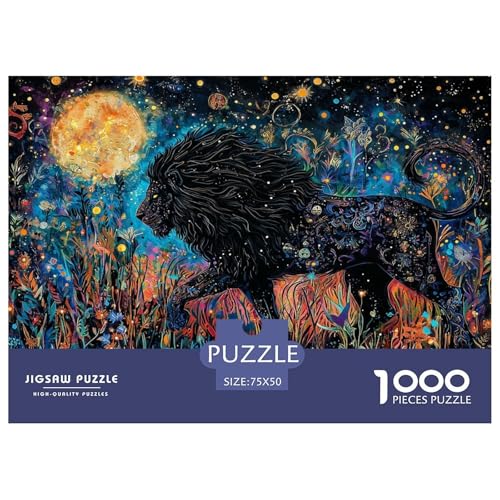 Löwe Puzzle 1000 Teile Puzzle Für Erwachsene Und Kinder Ab 14 Jahren Puzzel 1000pcs (75x50cm) von phszbzs