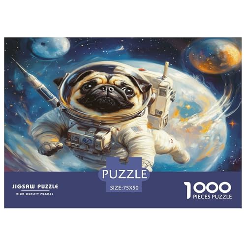 Mops 1000 Teile, Impossible Puzzle,Geschicklichkeitsspiel Für Die Ganze Familie, Erwachsenenpuzzle Ab 14 Jahren Puzzel 1000pcs (75x50cm) von phszbzs