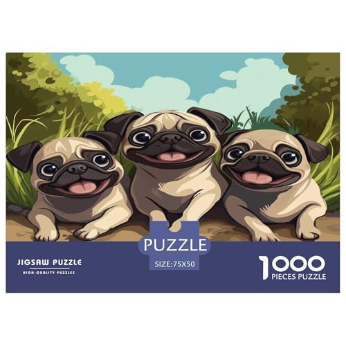 Mops Puzzle 1000 Teile Puzzle Für Erwachsene Und Kinder Ab 14 Jahren Puzzel 1000pcs (75x50cm) von phszbzs