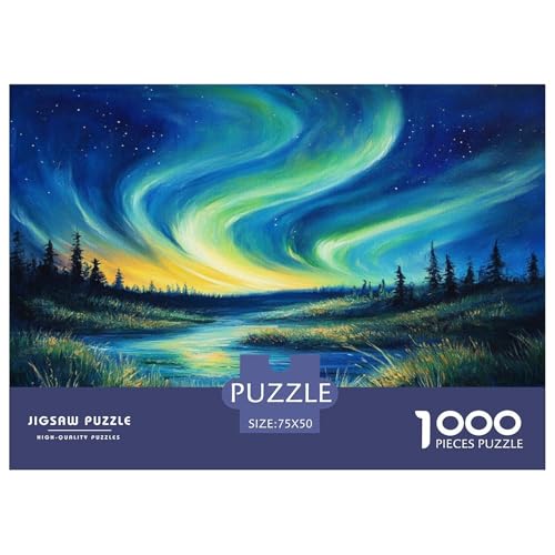 Nordlichter Puzzle 1000 Teile Puzzle Für Erwachsene Und Kinder Ab 14 Jahren Puzzel 1000pcs (75x50cm) von phszbzs