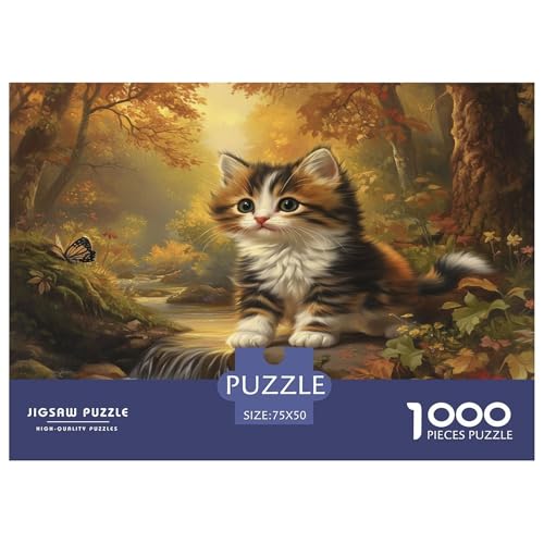 Norwegische Waldkatze Puzzle 1000 Teile Erwachsener Kniffel Spaß Für Die Ganze Familie - Abwechslungsreiche 1000 Puzzleteilige Motive Puzzle Erwachsene, Puzzel 1000pcs (75x50cm) von phszbzs