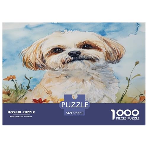 Papillonhund Puzzle 1000 Teile Puzzle Für Erwachsene Und Kinder Ab 14 Jahren Puzzel 1000pcs (75x50cm) von phszbzs