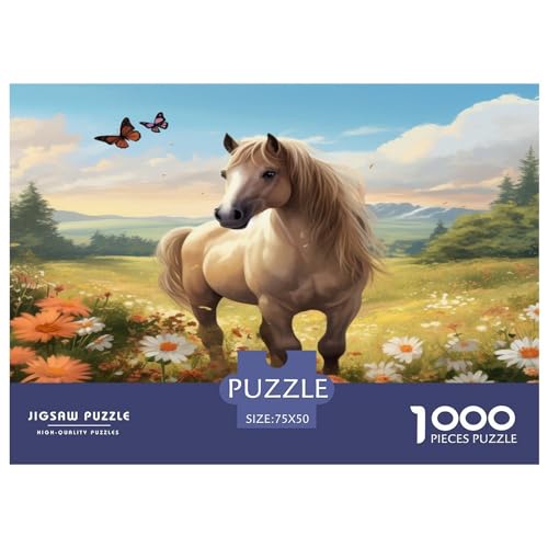 Pferd Puzzlespiel 1000 Teile Erwachsene -Puzzle 1000 Stück Spiel Puzzles Für Erwachsene Kinder Puzzle Erwachsenen Puzzlespiel Puzzel 1000pcs (75x50cm) von phszbzs
