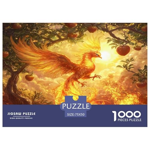 Phoenix Puzzle 1000 Teile Puzzles Für Erwachsene Lernspiel Herausforderungsspielzeug 1000-teilige Puzzlespiel Für Erwachsene Kinder Puzzel 1000pcs (75x50cm) von phszbzs