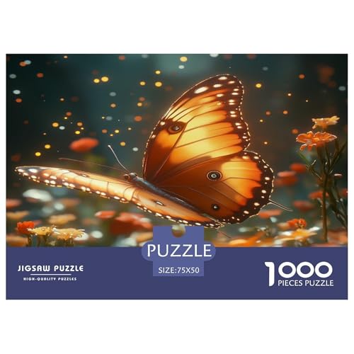 Schmetterling Puzzle 1000 Teile Erwachsener Kniffel Spaß Für Die Ganze Familie - Abwechslungsreiche 1000 Puzzleteilige Motive Puzzle Erwachsene, Puzzel 1000pcs (75x50cm) von phszbzs
