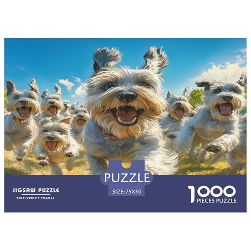 Schnauzer Puzzle 1000 Teile Puzzle Für Erwachsene Und Kinder Ab 14 Jahren Puzzel 1000pcs (75x50cm) von phszbzs