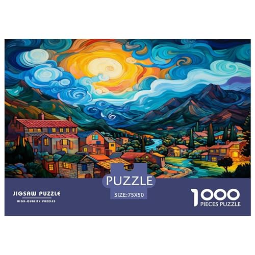 Seabed A School of Fische 1000 Stück Puzzles Für Erwachsene Teenager Stress Abbauen Familien-Puzzlespiel 1000-teiliges Puzzle Kinder Lernspiel Spielzeug Geschenk Puzzel 1000pcs (75x50cm) von phszbzs