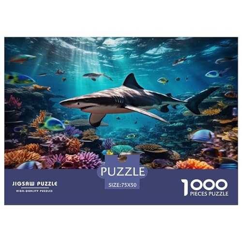 Seabed A School of Fische Puzzle 1000 Teile Für Erwachsene Und Kinder Ab 14 Jahrenfür Stressabbauer Puzzlespiel Erwachsenen Puzzlespiel Puzzel 1000pcs (75x50cm) von phszbzs