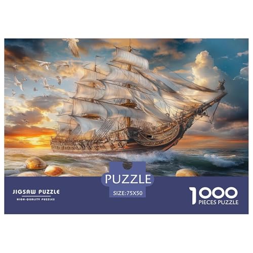 Segelboot Puzzle 1000 Teile Erwachsene Puzzles Für Erwachsene Klassische Puzzles 1000 Teile Erwachsene Puzzlespiel Schwer Pädagogisches Spielzeug Erwachsene Kinder Puzzel 1000pcs (75x50cm) von phszbzs