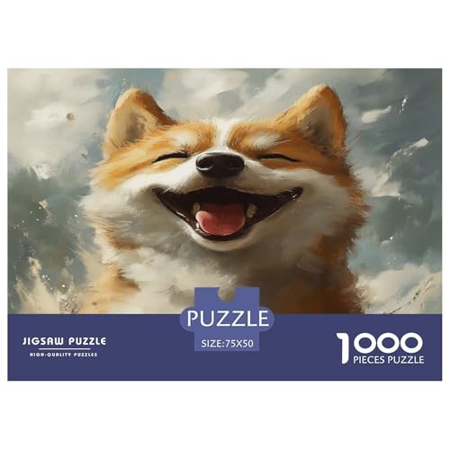 Shiba Inu Puzzles1000 Teile, Puzzle Für Erwachsene, Geschicklichkeitsspiel Für Die Ganze Familie, Klassische Puzzle,Geburtstagsgeschenk Erwachsenen Puzzlespiel Puzzel 1000pcs (75x50cm) von phszbzs