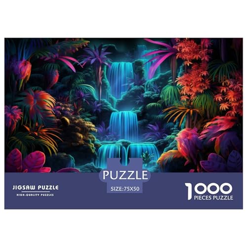 Wasserfall Puzzle 1000 Teile Erwachsener Kniffel Spaß Für Die Ganze Familie - Abwechslungsreiche 1000 Puzzleteilige Motive Puzzle Erwachsene, Puzzel 1000pcs (75x50cm) von phszbzs