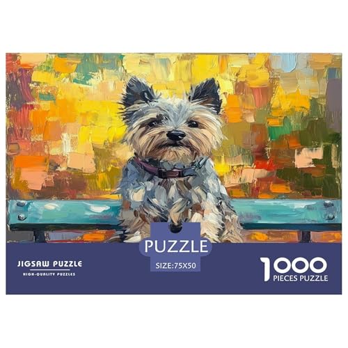 West Highland White Terrier 1000 Stück Puzzles Für Erwachsene Teenager Stress Abbauen Familien-Puzzlespiel 1000-teiliges Puzzle Kinder Lernspiel Spielzeug Geschenk Puzzel 1000pcs (75x50cm) von phszbzs
