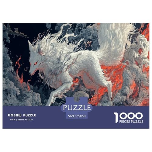Wolf 1000 Teile Puzzle Für Erwachsene, Hochwertige Recycelbare MateriAußerirdische Und Druck Puzzlespiel, Familienspiel, Geschenk Für Liebhaber Oder Freunde Puzzel 1000pcs (75x50cm) von phszbzs