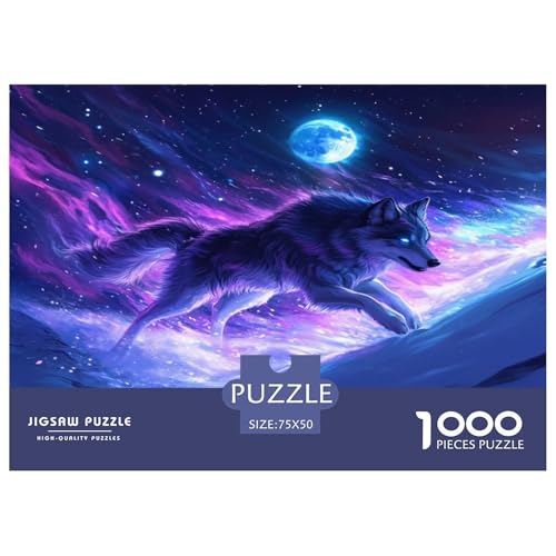Wolf Puzzle 1000 Teile Erwachsene Puzzles Für Erwachsene Klassische Puzzles 1000 Teile Erwachsene Puzzlespiel Schwer Pädagogisches Spielzeug Erwachsene Kinder Puzzel 1000pcs (75x50cm) von phszbzs