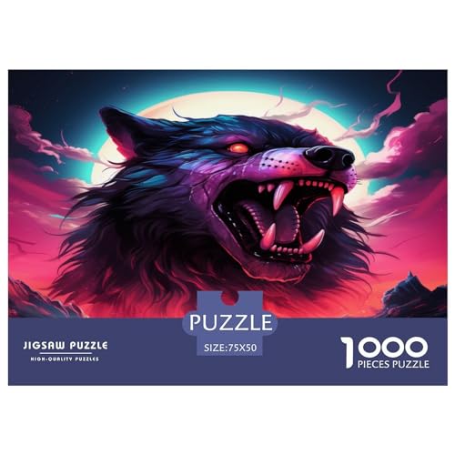 Wolf Puzzle 1000 Teile Erwachsener Kniffel Spaß Für Die Ganze Familie - Abwechslungsreiche 1000 Puzzleteilige Motive Puzzlespiel Erwachsene, Puzzel 1000pcs (75x50cm) von phszbzs