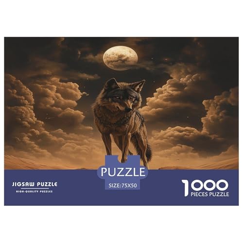 Wolf Puzzle 1000 Teile Puzzle Für Erwachsene Und Kinder Ab 14 Jahren Puzzel 1000pcs (75x50cm) von phszbzs