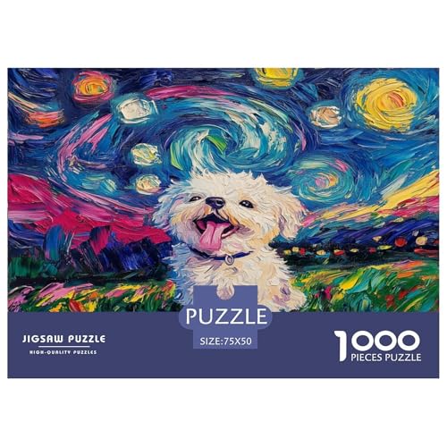 Wolf Puzzle 1000 Teile Puzzles Für Erwachsene Lernspiel Herausforderungsspielzeug 1000-teilige Puzzlespiel Für Erwachsene Kinder Puzzel 1000pcs (75x50cm) von phszbzs