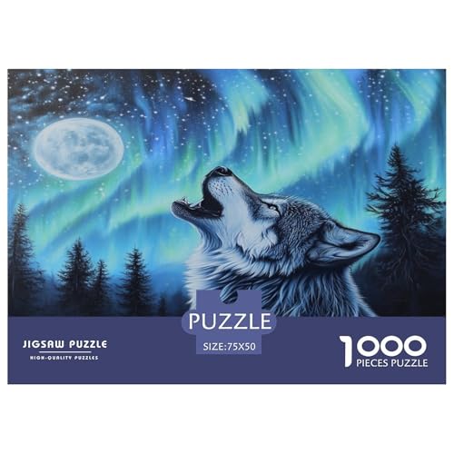 Wolf Puzzlespiel 1000 Teile Jigsaw Puzzle 1000 Puzzle FüR Erwachsene Kinder Senioren Erwachsenen Puzzlespiel Puzzel 1000pcs (75x50cm) von phszbzs