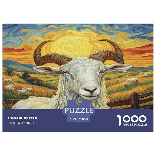 Ziege Puzzlespiel 1000 Teile Puzzle Für Erwachsene Und Kinder Ab 14 Jahren, Puzzle Erwachsenen Puzzlespi Puzzel 1000pcs (75x50cm) von phszbzs