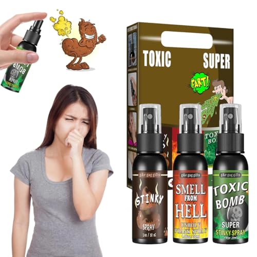 phxdance Extrastarkes Stinkspray, Lustige Witz Stink Spray, Ultimate Halloween Prank Smell Spray for Adults, Neuheit Geruch Flüssiger Stinkspray (90ML) von phxdance