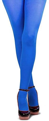 pibivibi farbige Damen Strumpfhose, Blickdicht in Diverse Größen und Farben. Topqualität für Karneval, Fasching, Garde, Party, Mode (blau, L/XL) von pibivibi