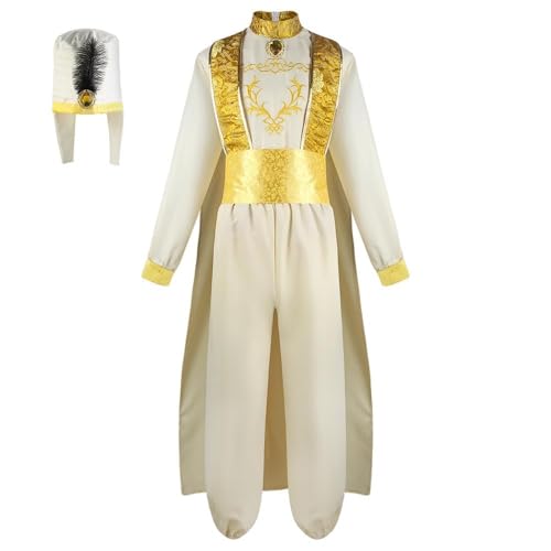 picmefee Erwachsenenkostüm Arabischer Prinz für Herren, Märchen, arabischer Prinz, Cosplay-Outfit, Beige, L picmefee Erwachsenenkostüm Arabischer Prinz für Herren, Märchen, arabischer Prinz, Cosplay-Outfit, Beige, L von picmefee