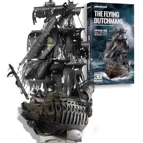 Piececool 3D Puzzle Metall Piratenschiff Fliegender Holländer, 3D Metall Puzzle Segelboot Schiffsset, Modell Schiffs für 340 Edelstahl, Geburtstagsgeschenk, Modellbausatz Erwachsene, 369 Teile Piececool 3D Puzzle Metall Piratenschiff Fliegender Holländer, 3D Metall Puzzle Segelboot Schiffsset, Modell Schiffs für 340 Edelstahl, Geburtstagsgeschenk, Modellbausatz Erwachsene, 369 Teile von piececool