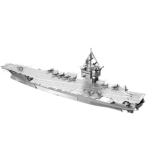 Piececool 3D Metall Puzzles für Erwachsene, USS Enterprise CVN-65 Battleship Modellbausets, DIY 3D Metall Puzzle Flugzeug Träger Spielzeug für Erwachsene, Tolle Geschenkidee, 130 Stück von piececool