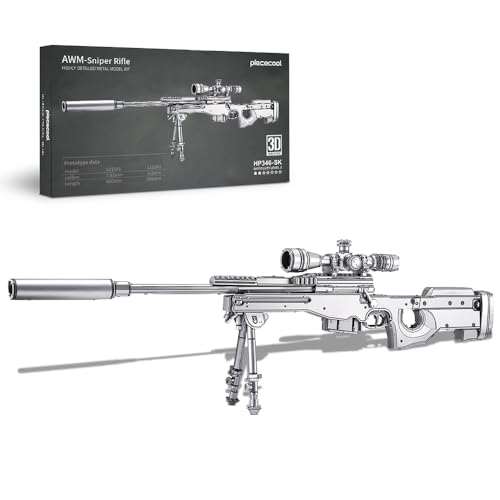 Piececool Metall Puzzle 3D AWM Scharfschützengewehr, Pistole Gewehr 3D Puzzle Modellbausatz Erwachsene, 3D-Puzzles für Edelstahl, Modell Metal, Geschenk, Andenken, Sammlung, 186 Teile Piececool Metall Puzzle 3D AWM Scharfschützengewehr, Pistole Gewehr 3D Puzzle Modellbausatz Erwachsene, 3D-Puzzles für Edelstahl, Modell Metal, Geschenk, Andenken, Sammlung, 186 Teile von piececool