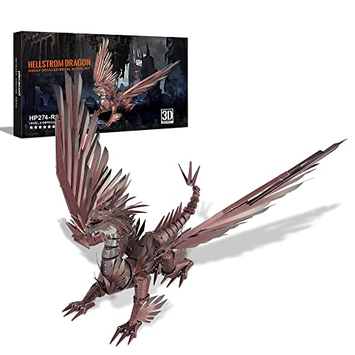 Piececool 3D Puzzle Metall Modellbau Dunkler Drache, 3D Metall Puzzle für 340 Edelstahl, Ganzes Metall, 1:1 Wiederherstellen Sammlung, Geburtstagsgeschenk, Modellbausatz Erwachsene, 203 Teile Piececool 3D Puzzle Metall Modellbau Dunkler Drache, 3D Metall Puzzle für 340 Edelstahl, Ganzes Metall, 1:1 Wiederherstellen Sammlung, Geburtstagsgeschenk, Modellbausatz Erwachsene, 203 Teile von piececool