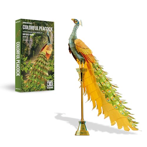 Piececool 3D Puzzle Metall Modellbau Grüner Pfau, Tiermodell 3D Metal Puzzle für 340 Edelstahl, Ganzes Metall, 1:1 Wiederherstellen Sammlung, Geburtstagsgeschenk, Modellbausatz Erwachsene, 100 Teile Piececool 3D Puzzle Metall Modellbau Grüner Pfau, Tiermodell 3D Metal Puzzle für 340 Edelstahl, Ganzes Metall, 1:1 Wiederherstellen Sammlung, Geburtstagsgeschenk, Modellbausatz Erwachsene, 100 Teile von piececool